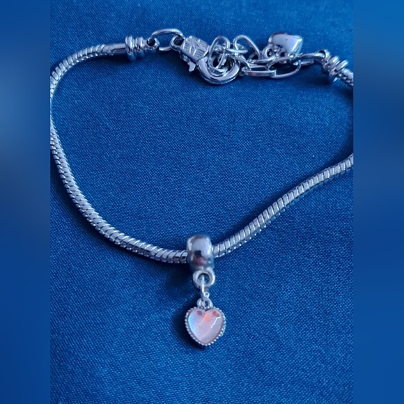 Silver Heart Charm Bracelet - Picture 2 of 8